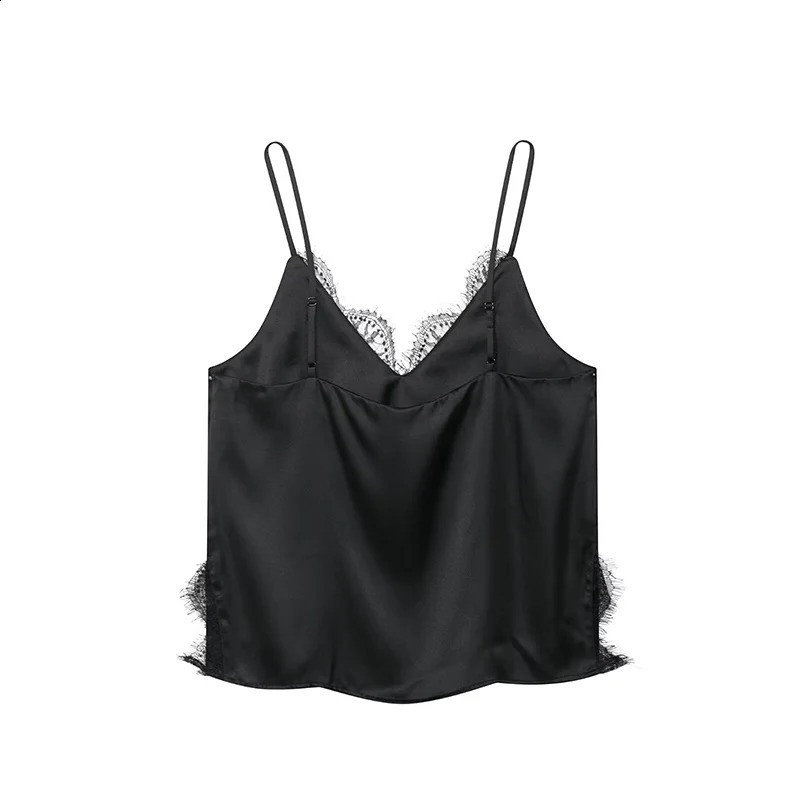 Lace Satin Midi Skirts Two Piece Sets For Women 2025 Chic Sling Top Suits Elegant Summer Woman Outfits 251016