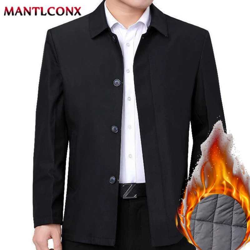 Luxury Padded Inner Mens Winter Jacket Thermal Blazers Winter Jackets for Men Formal Business Parka Coat Windproof Outerwear XL W251023