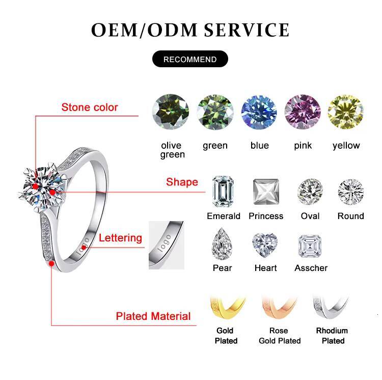 Sterling Cut Moissanite and Diamond Wedding Rings Unique Quality Silver Bands with Sellers