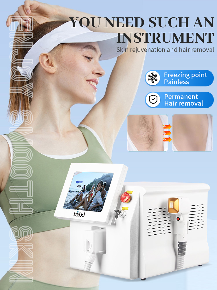 808 Alexandrite Hair Removal Laser Diode Ice Platinum Body Face Underarm Cooling Head Permanent Painless Epilator Device