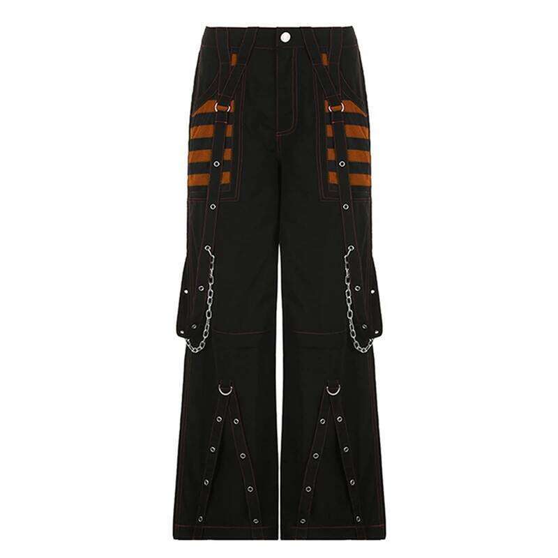 Punk Style Y2k Wid Leg Denim E-girl Gothic Loose Trousers Cyber Grunge Cargo Pants Haruku High Waist Baggy Jeans Women