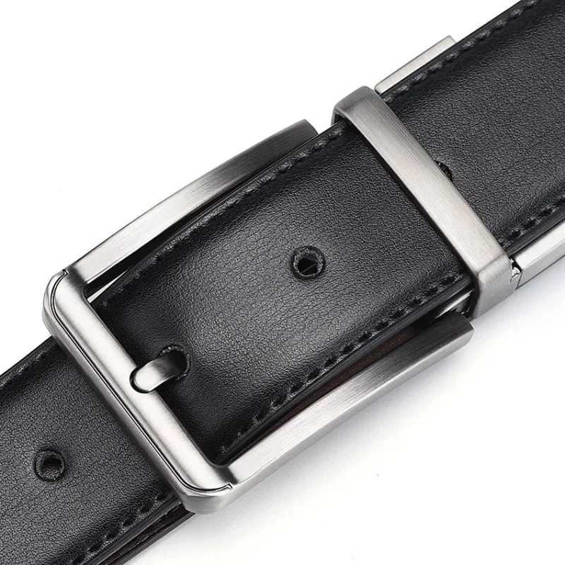 Belt for Men Business Doublesided Alloy Pin Buckle Belt for Jeans Casual Waist Belt JeansXJ251023