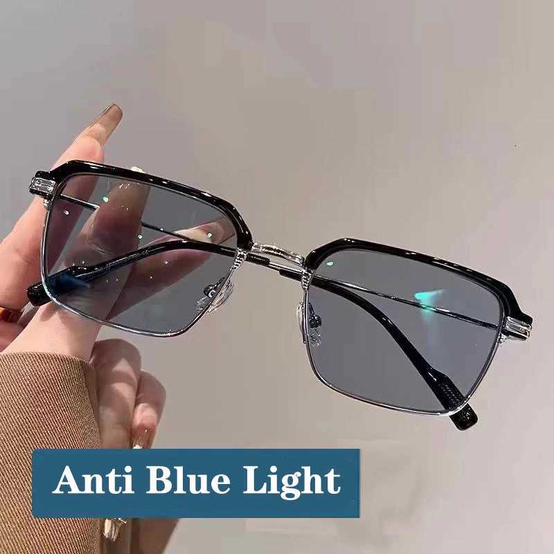 Vintage Photochromic Square Sunglasses Women Men Rectangle Sun Glasses Female Eyewear Anti Blue Light for Male Female EyeglassesW251023
