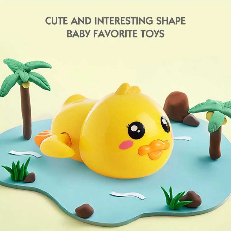 Baby bath toy windup cartoon duck J251023