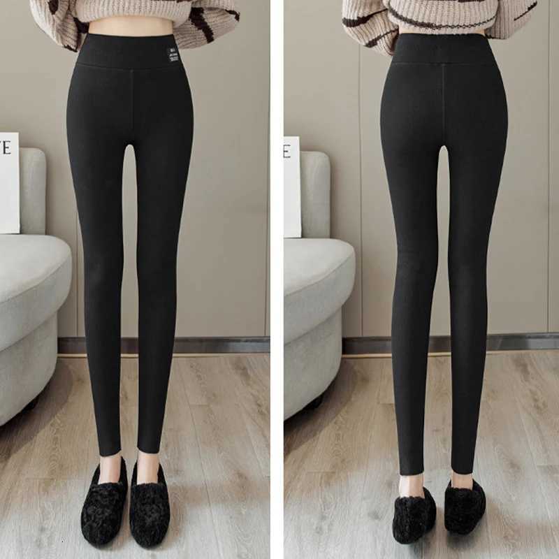 Womens Winter Leggings Thicken Warm 2025 High Waist Ribbed Leggings Fleece Lined Tights Fashion Sexy Casual High Quality PantsT251023