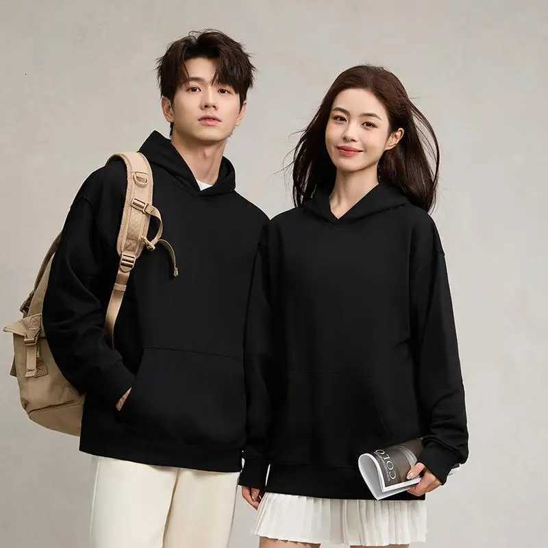 750g Terry Hooded Sweatshirt Autumn Winter Style Drop Shoulder Loose Trendy Pullover Hoodie Casual Solid Color Jacket UnisexT251023