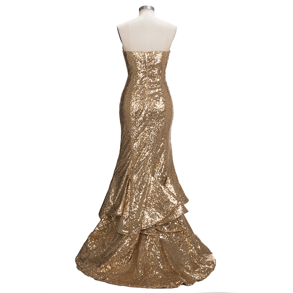 Sparkly V Neck Long… - image