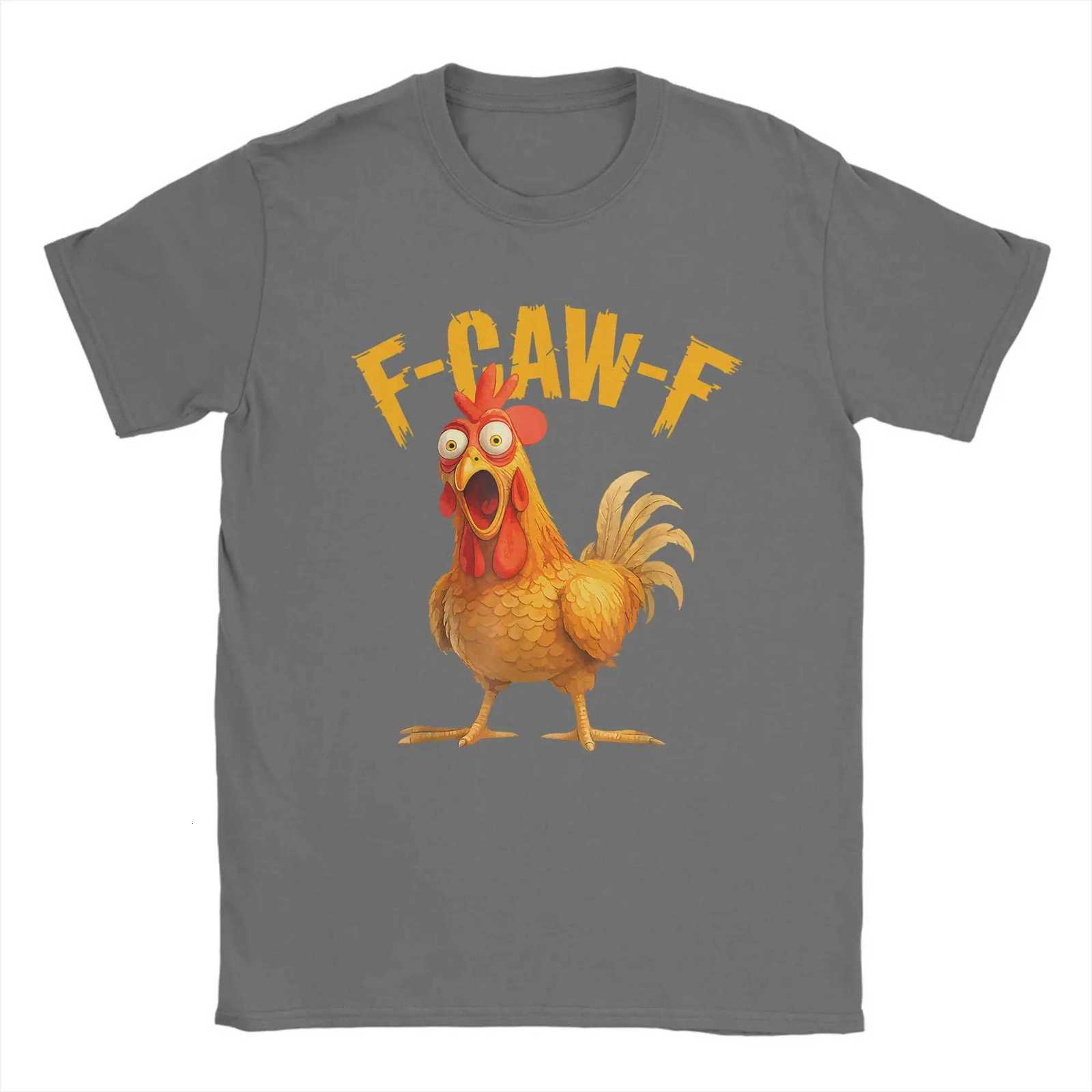 Funny F Caw F Chicken FCAWF Chicken Tshirt 2025 Summer Mens Womens Funny Cotton Tshirt Round Neck Gift Creative ClothingXJ251023