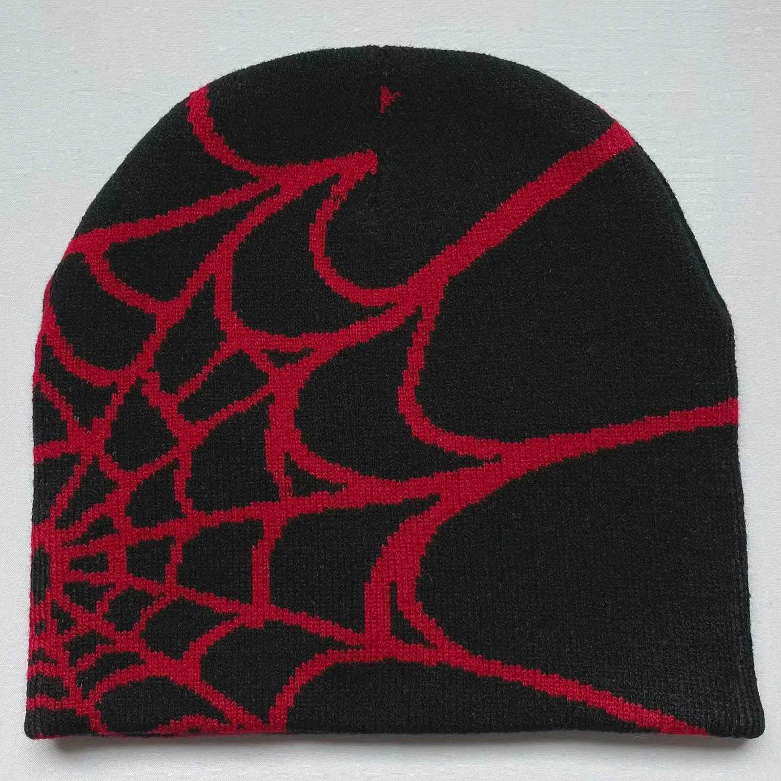 Winter Beanie Knit Hat Stretchy Helmet Liner Cozy Headwear Spider Web Print Rock Punk Ski Hat Skull Cap New Hiphop Street CapXJ251023