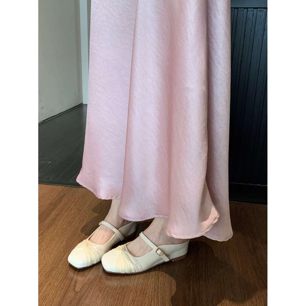 2025 Fairy Style Gentle Evening with Designer Shoe Hidden Wedge Closed Toe Half Slippers for Women Outdoor Slip-On Single Shoes