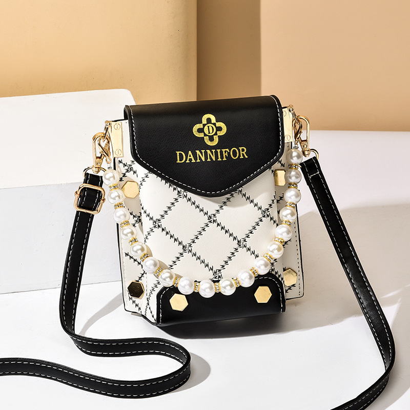 Luxury Brand Designer Bag New Trendy Single Shoulder Crossbody Korean Style Pearl Handbag Fashion Simple Sweet Women's Bag Phone Bag
