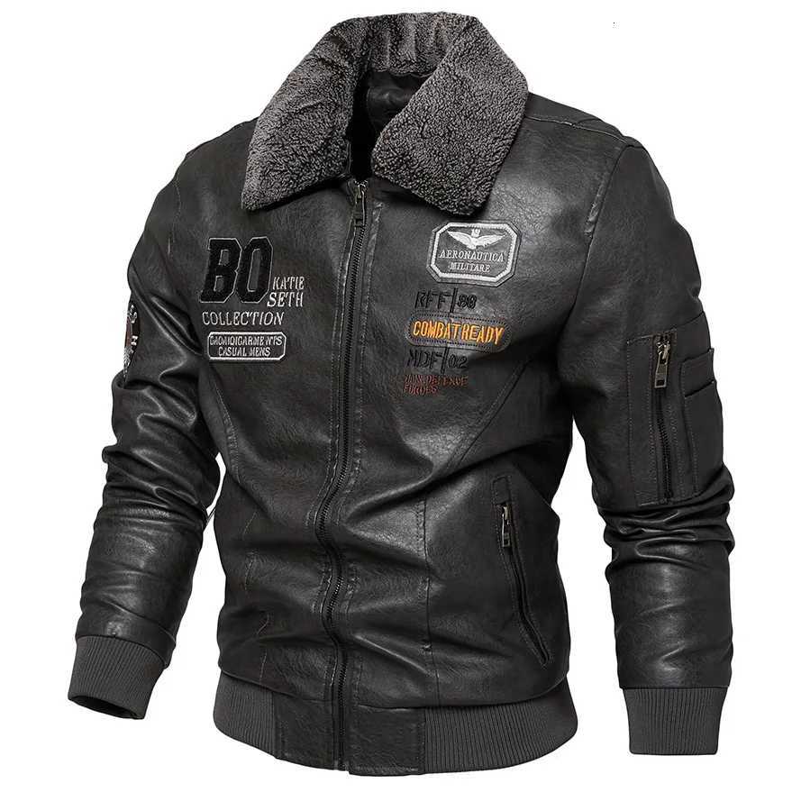 European American Mens Plus Size Casual Trendy Solid Color Turndown Collar Fleecelined Jackets Male New Fashion Coats Clothes W251023