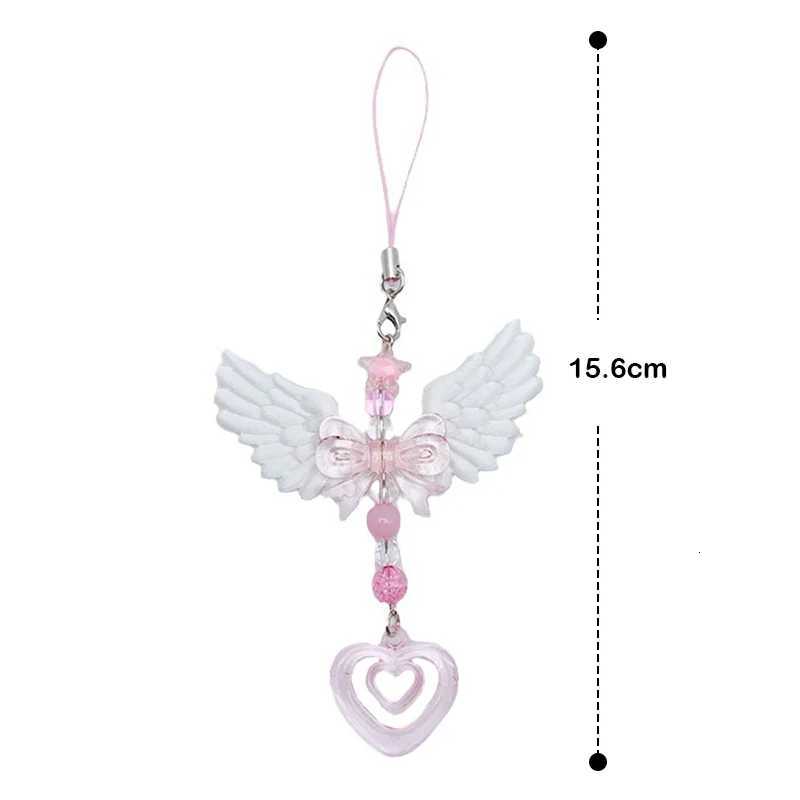 Sweet Wings Bow Heart Mobile Strap Phone Pendant Chain For Girls Women Fashion Lovely Keychain Bags Decorative Accessories Gifts V251023