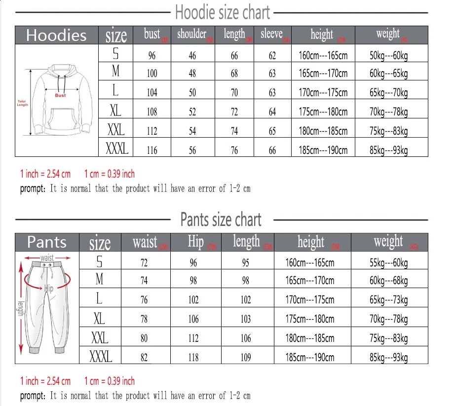 Mens Womans Fashion Leisure Sportswear Outdoor Hoodie Set Sports y HoodiePants Clothing 251023