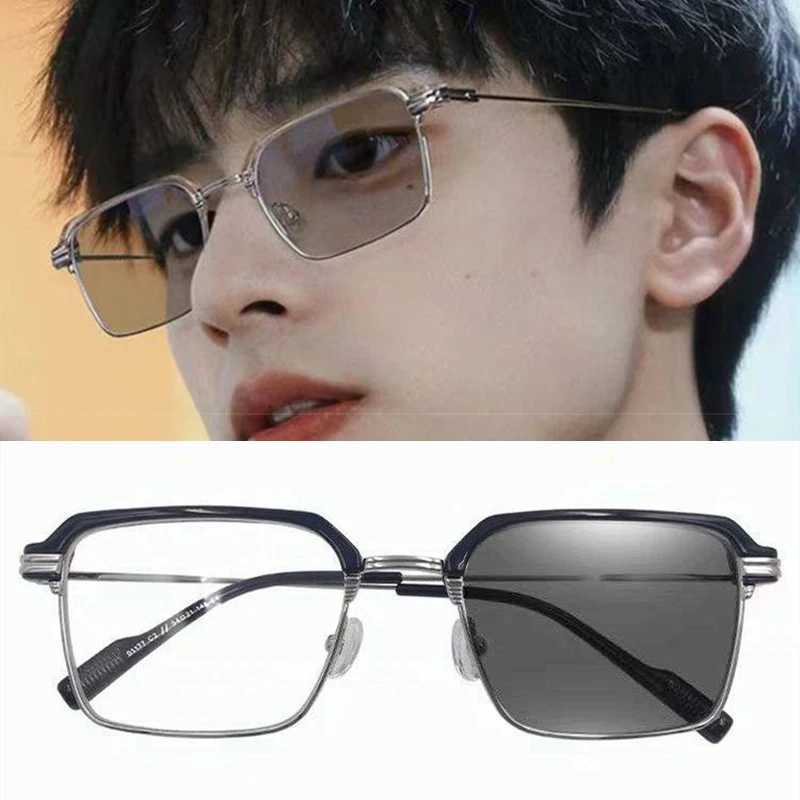 Vintage Photochromic Square Sunglasses Women Men Rectangle Sun Glasses Female Eyewear Anti Blue Light for Male Female EyeglassesW251023
