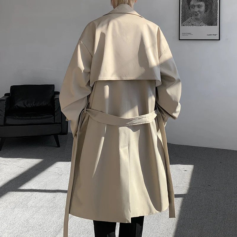 2025 Autumn Long Style Versatile Casual Korean Coat Mens Fashion Trench Windbreakers Male Good Quality Jackets 251014