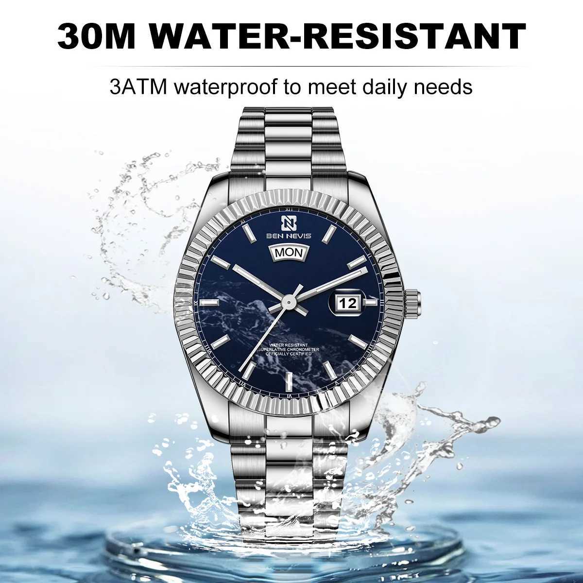 Men Luxury Watch 40mm Case Wristwatch Install Quartz Movement Stainless Steel Strap Diving Men WristwatchL251023