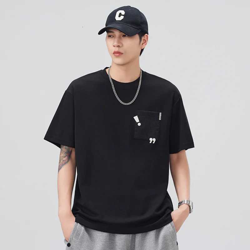 BM1601 Summer new mens shortsleeved Tshirt embroidery fashion loose hundred highend 100 cottonXJ251023