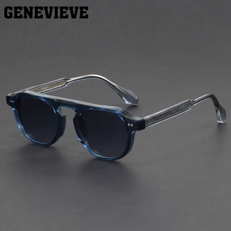GENEVIEVE Retro Personalized Large Frame Design UV Protection Men Women Polarized Sunglasses Customizable Prescription 1077W251023