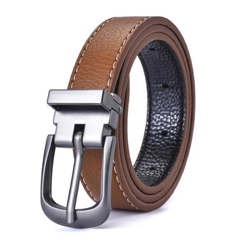 Unisex belt casual versatile simple black thin waist belt Korean style retro pin buckle jeans belt studentXJ251023