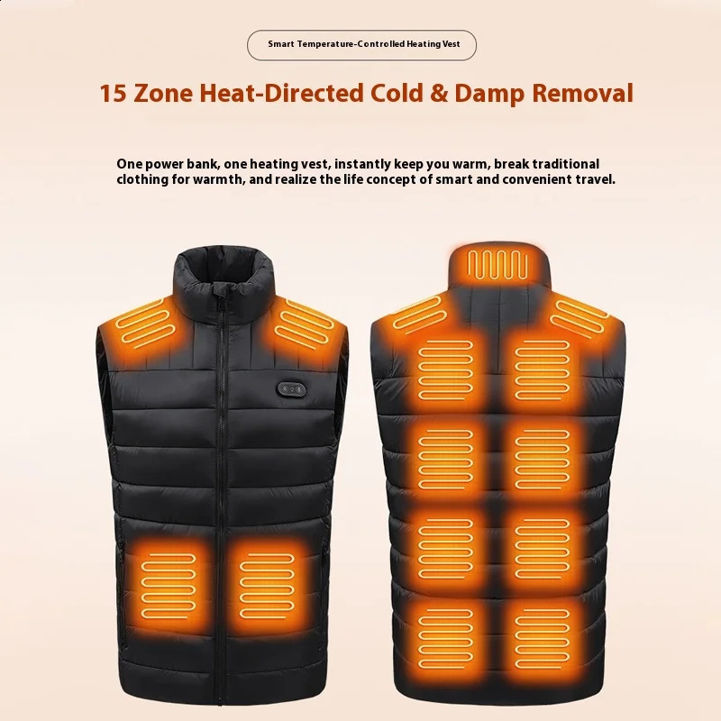 Winter Unisex Slim Fit Multifunctional Cold Resistant Warm Comfortable Wele Intelligent Heating Motorcycle Rider Vest 251023