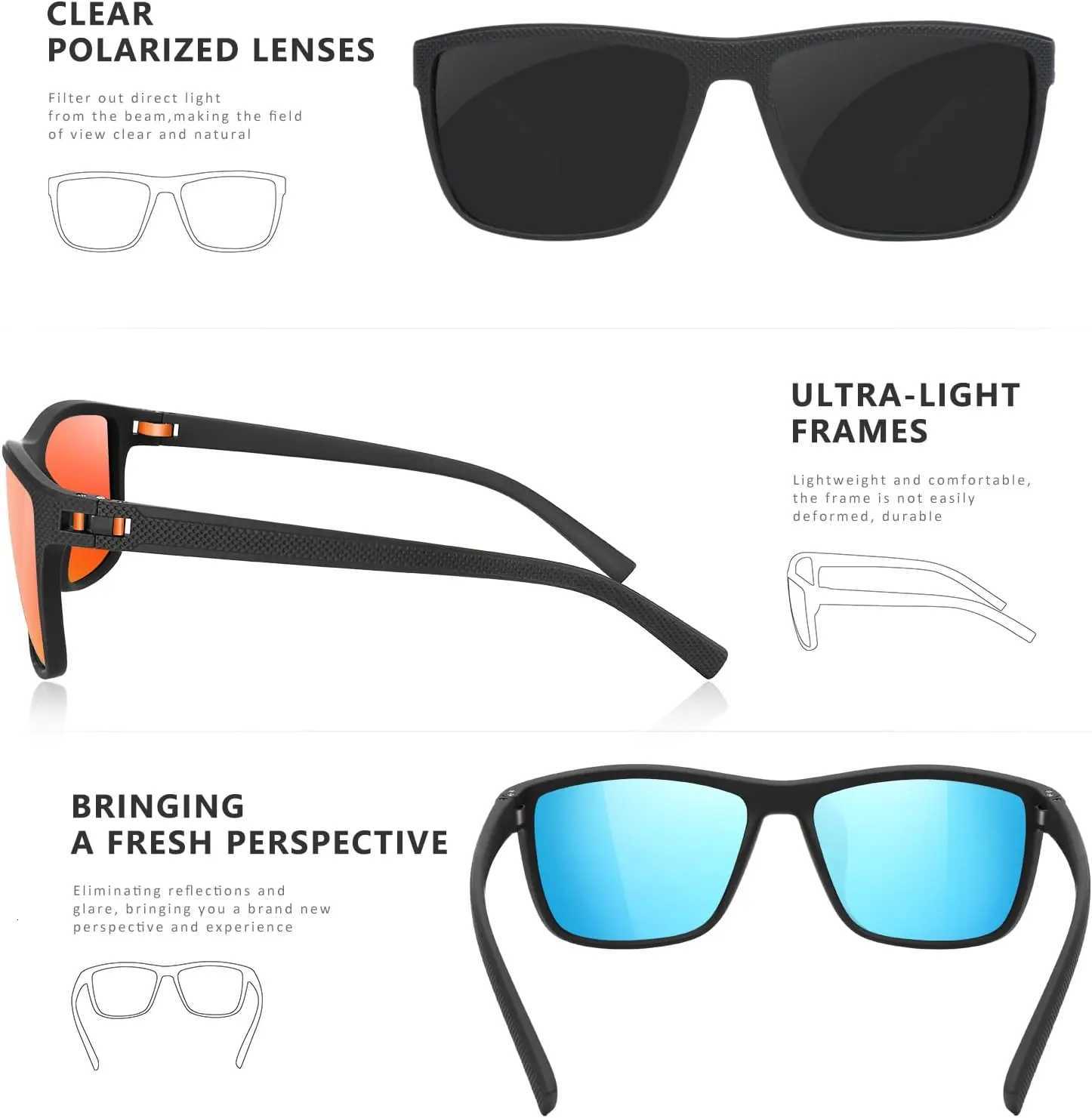 CRIXALIS Vintage Square Polarized Sunglasses for Men Women Retro Trendy Sun Glasses Male Driving Fishing Mirror Shades UV400W251023