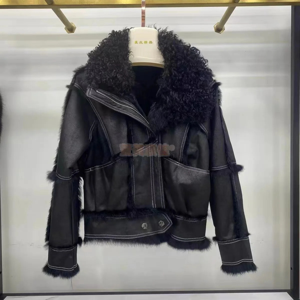 Rex rabbit fur Coats With Genuine Sheepskin Leather Wholeskin Natural Jacket Outwear y Women Winter 251022