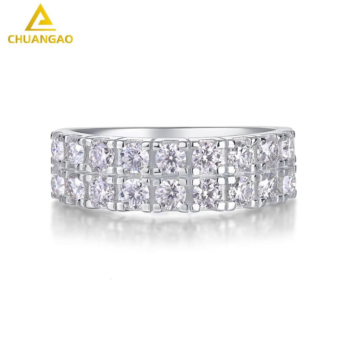 925 Silver Wholesale China Supplier Gemstone Ring Moissanite Ring Diamond Ring Pass All Diamond Testers