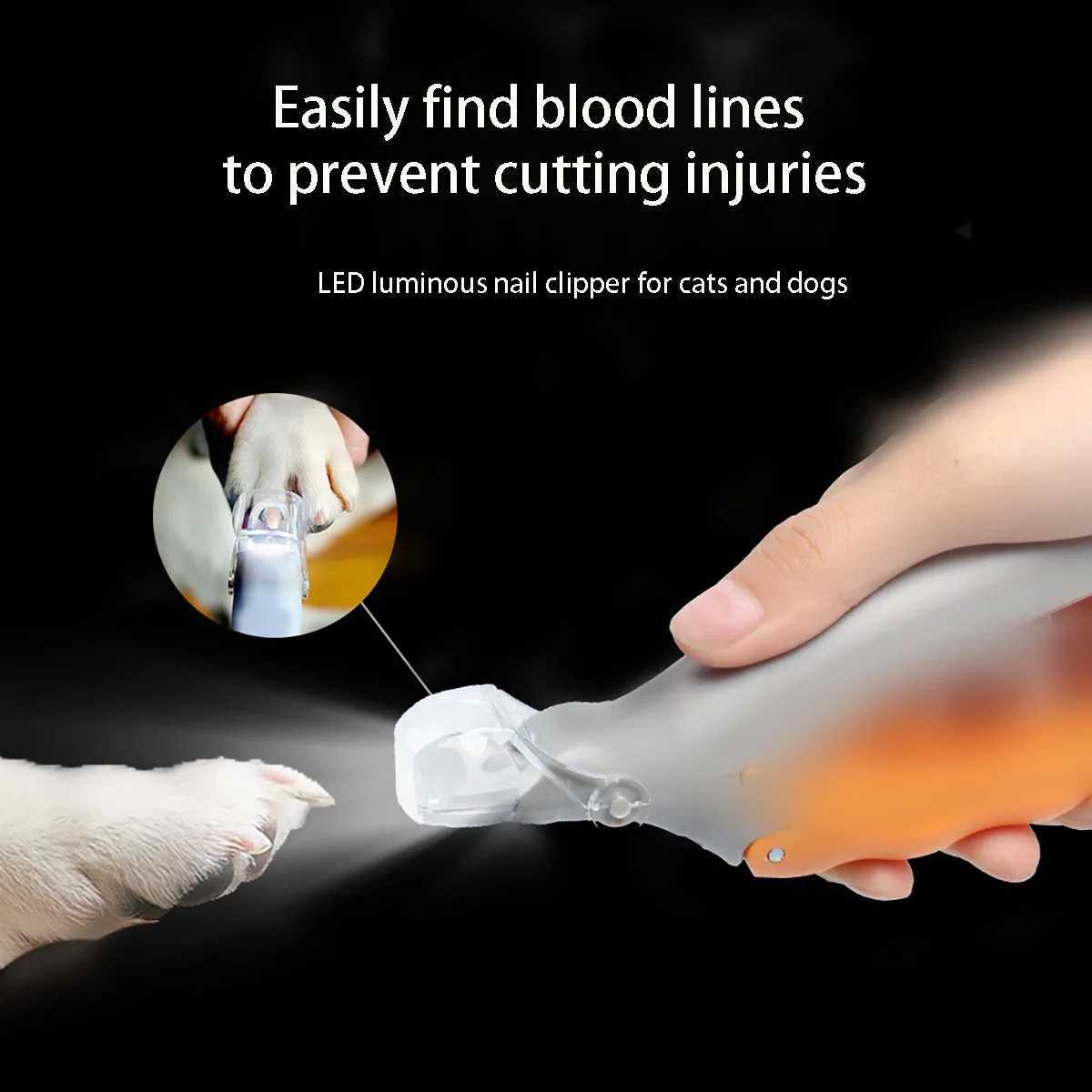 Pet Nail Clipper with LED Light Dog Cat Special Nail Clipper Multifunction Nail Trimmer Pet Cleaning Grooming Supplies Z20251024