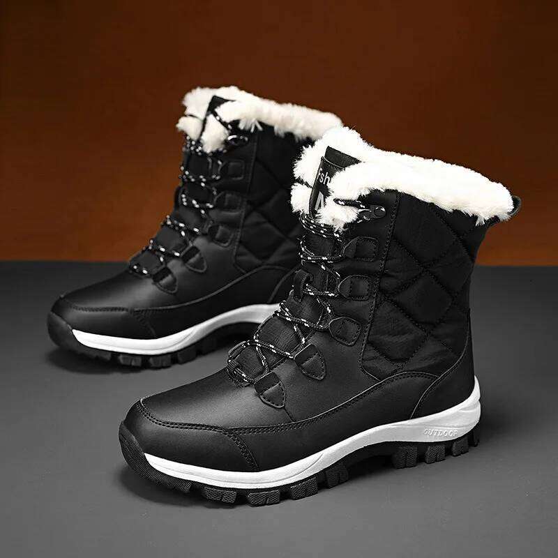 Winter High Quality Keep Warm Snow Women Lace-Up Comfortable Ladies Boots Chaussures Femme
