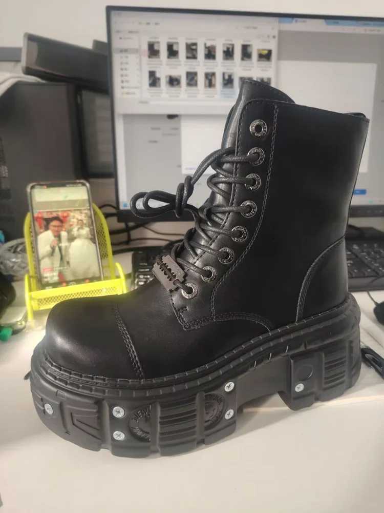 Leather Heightened 10cm Thicksoled Mens Hightop British Style 2025 New Trendy Mens Boots Ruffian Handsome W251024