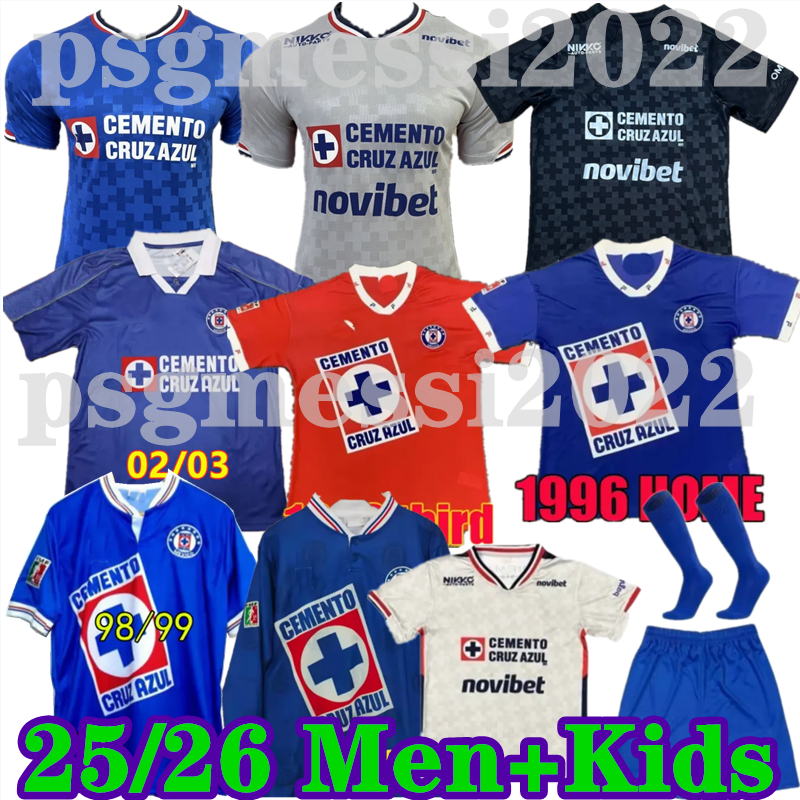 JMXX 25 26 Cruz Azul Soccer Jerseys Home Away Third Special White Pre Match Training Mens Jerseys PINEDA ALVARADO ESCOBAR Uniforms Men kids kit Football Shirt S-2xl