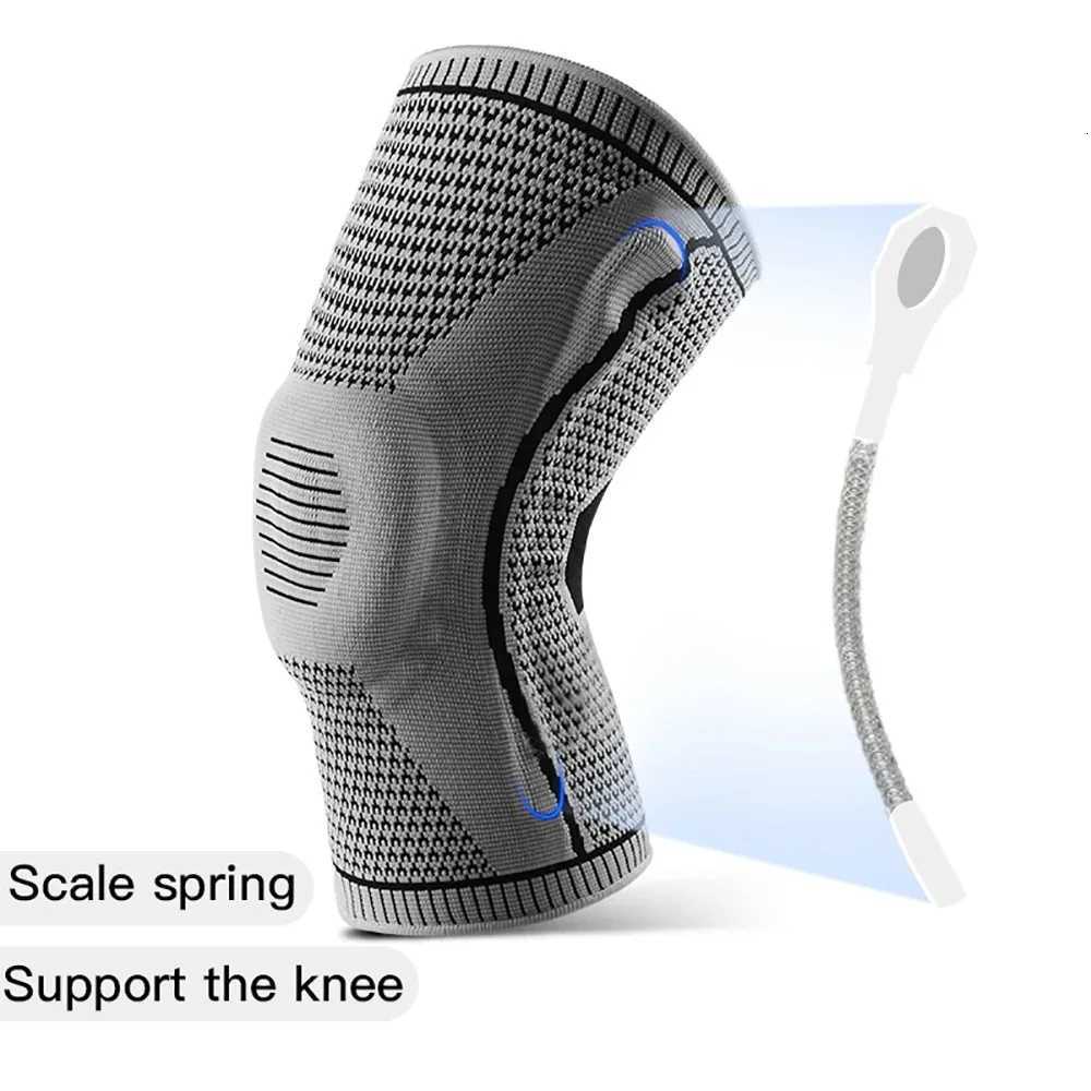 1PC Silicone Knee Pads Strap Patella Medial Support Meniscus Compression Knee Braces for Running Sport Knee ProtectionW251024