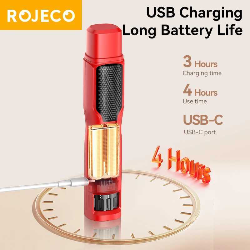 ROJECO Electric Pet Nail Grinder Dog Cat Rechargeable Nail Clippers LED Light Pet Claw Nail Grooming Trimmer Accessories Z20251024