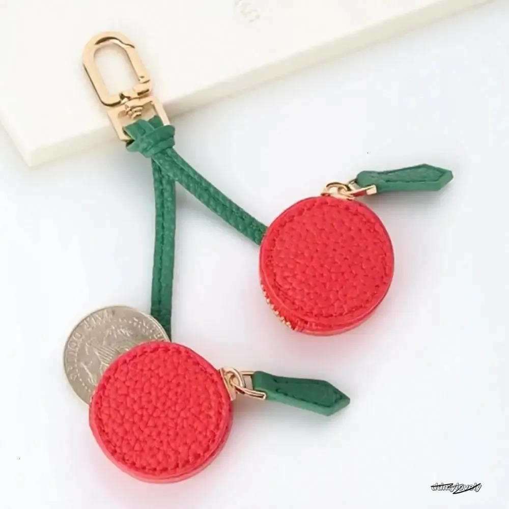 Cute Fruit Shaped Coin Purse Charm, Mini Leather Wallet Pouch, Creative Bag Pendant Gift Ddmylovely