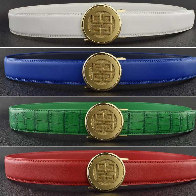 High Quality 2025 Hot G Letter Luxury Men White Designer Fashion Belt Wide Casual Business Classic Waist Strap Ceinture Homme C251024