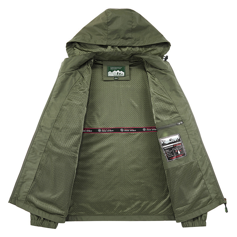 Men's Multi-pocket Jacket With Hood, Designer Hoodie Jacket Tracksuit Men Polo Veste Coat Casual Windproof And Waterproof Outdoor Jacket