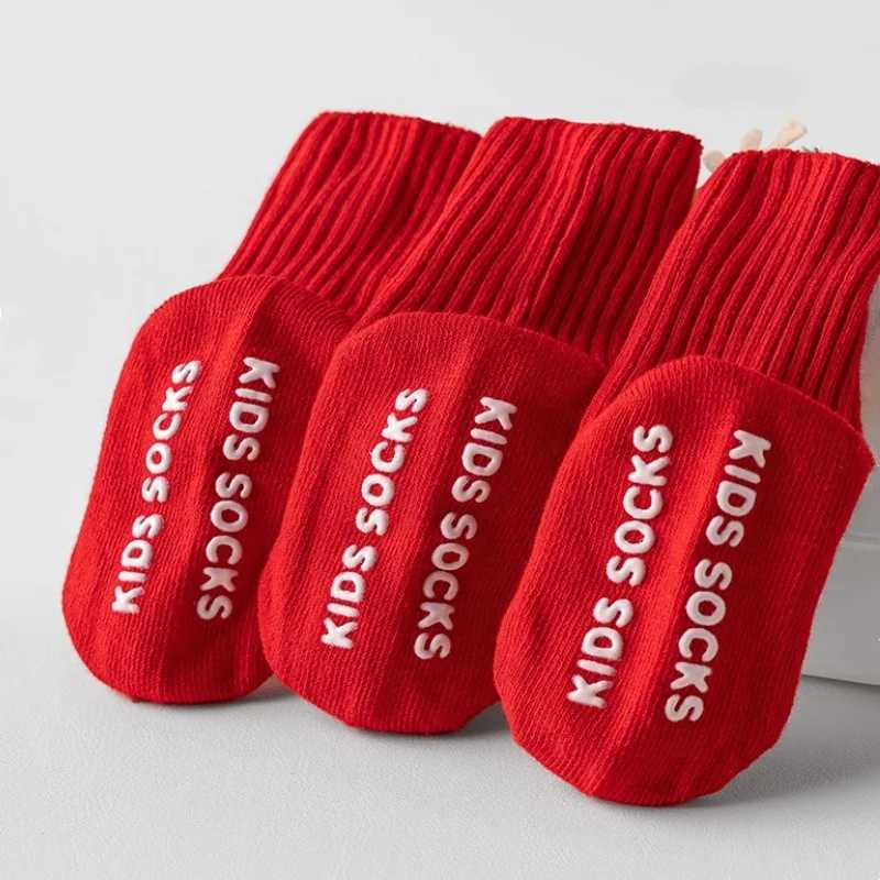 Red Christmas Baby Socks For Boy Girl Winter Warm Children AntiSlip Floor Toddler Socks Xmas Cute Elk Tree Snowman Sock 03Year J251024