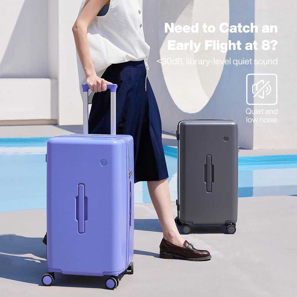 Mixi LargeCapacity Suitcase 24 26nch Checked in Rolling Wheels PC Luggage TSA Lock Trolley Case Travel Suitcases Trunk M9301W251024