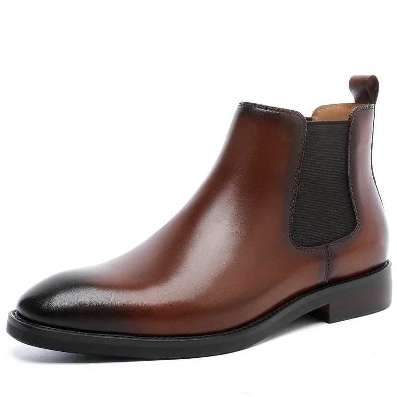 Golden Sapling Formal Chelsea Boots for Men Handmade Genuine Leather Shoes Casual Business Shoes British Style Male Ankle Boot W251024