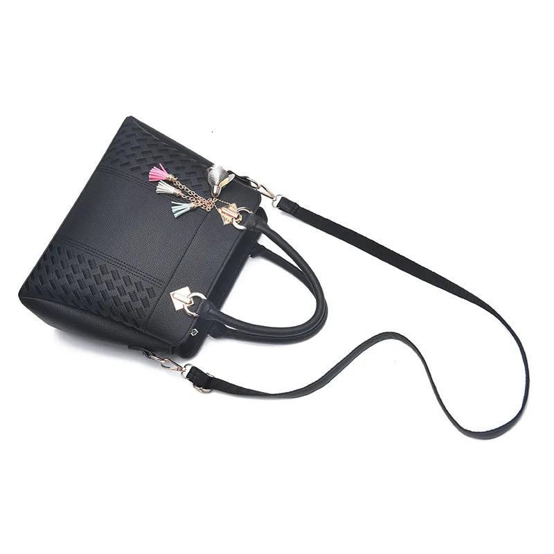 Fashion Women Handbags Tassel PU Leather Bag Tophandle Embroidery Crossbody Bag Shoulder Bag Lady Simple Style Hand Bags 251023