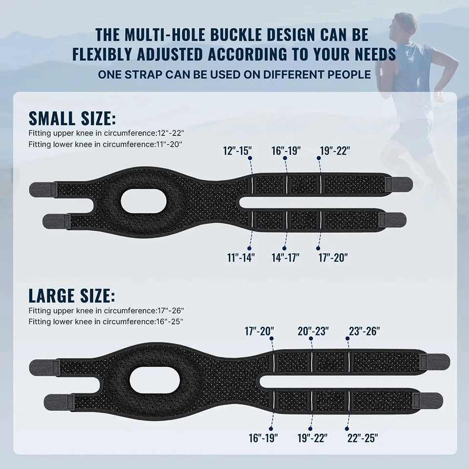 1Pcs Patella Knee Brace Knee Compression Sleeve Support for Women Men Knee Pain Arthritis Pain Workout Knee Guard Knee PadsW251024