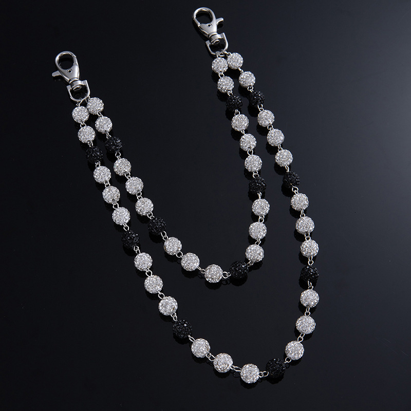 1pc Disco Ball Rhinestone Wallet Chain Hip Hop Fashion Jewelry Pendant Cluster Pants Jean Pocket Belt Chain for Men Gifts250901ww