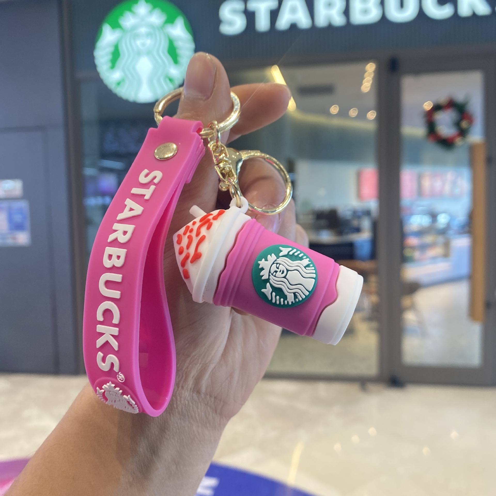 Starbucks Milk Tea Cup Keychain Plush Doll Claw Machine Small Gift Bag Accessory New Year Gift Wholesale