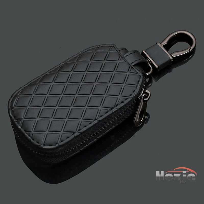 Leather Car Zipper Key Case Key Cover Remote Control Protective Bag Gift 2025 Z251023