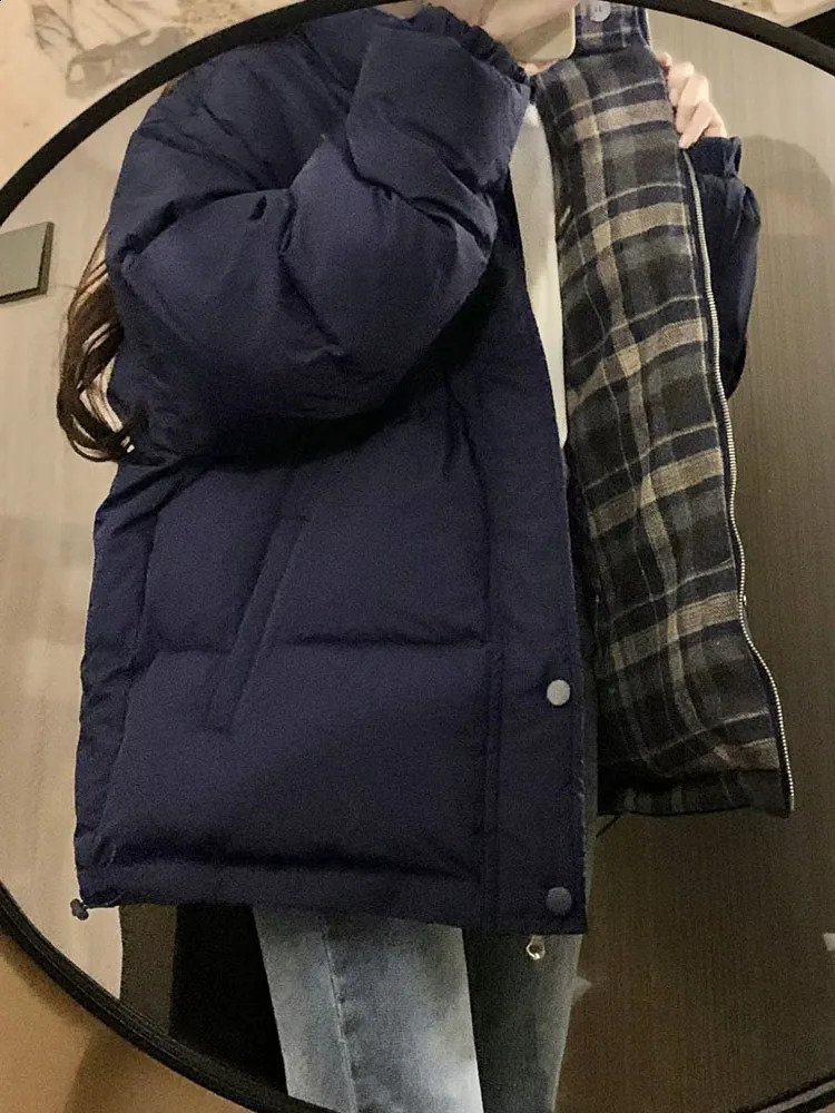 Lightweight Bread Jackets Men Women Reversible Thickened Warm Parkas Japanese Baggy Casual Couple Coats Winter Unisex Cargo Tops 251020