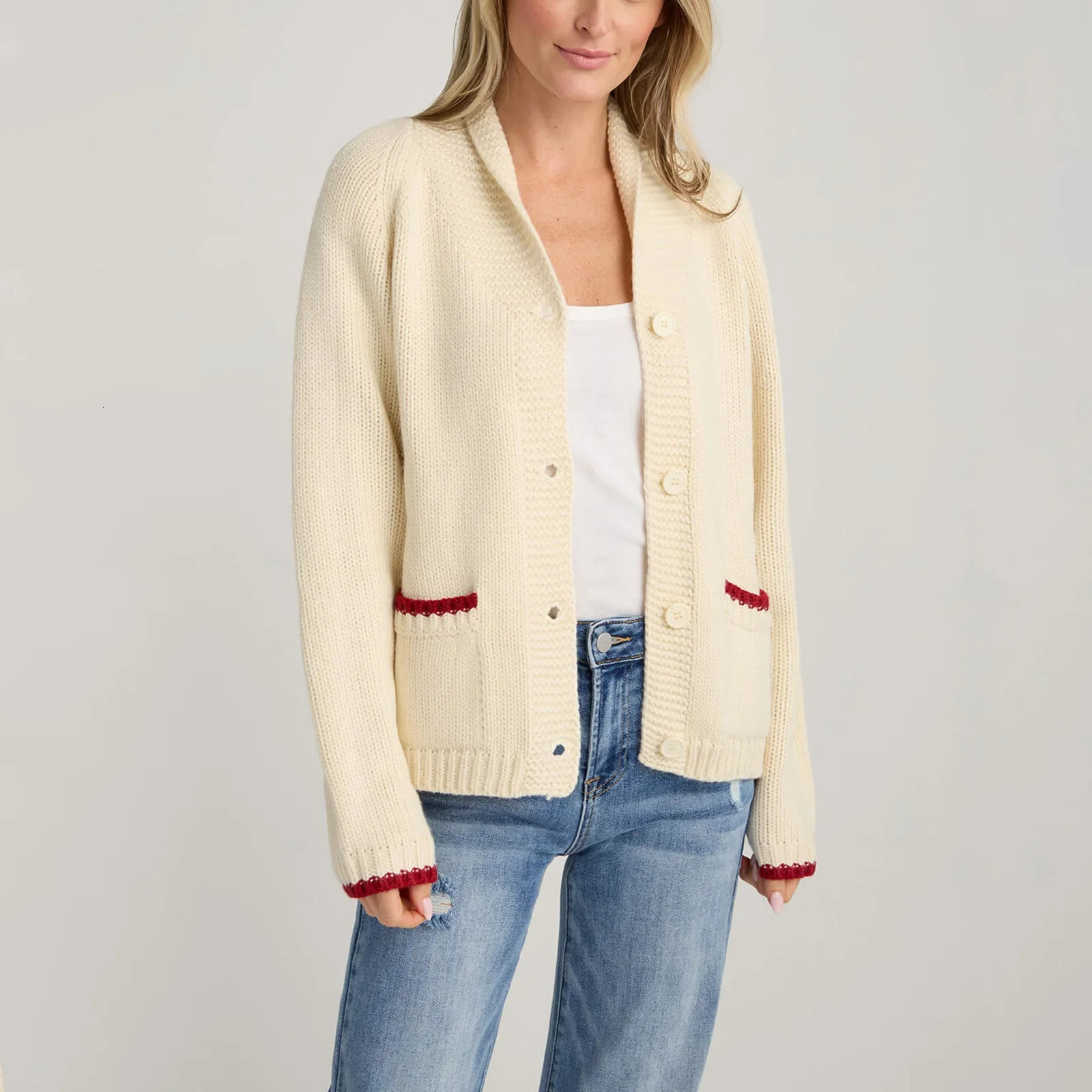 Women Knit Cardigan Sweater Coat Autumn Winter Long Sleeve V Neck Lobster Print Button Down Top Knitwear Female Outerwear Jacket 251013