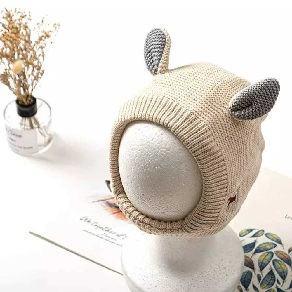 Baby Hats 14 Years Boys Girls Cute Ears Bonnet Winter Warm Thicken Caps Childrens Earflap Hat Kids Winter Beanies CapL251024