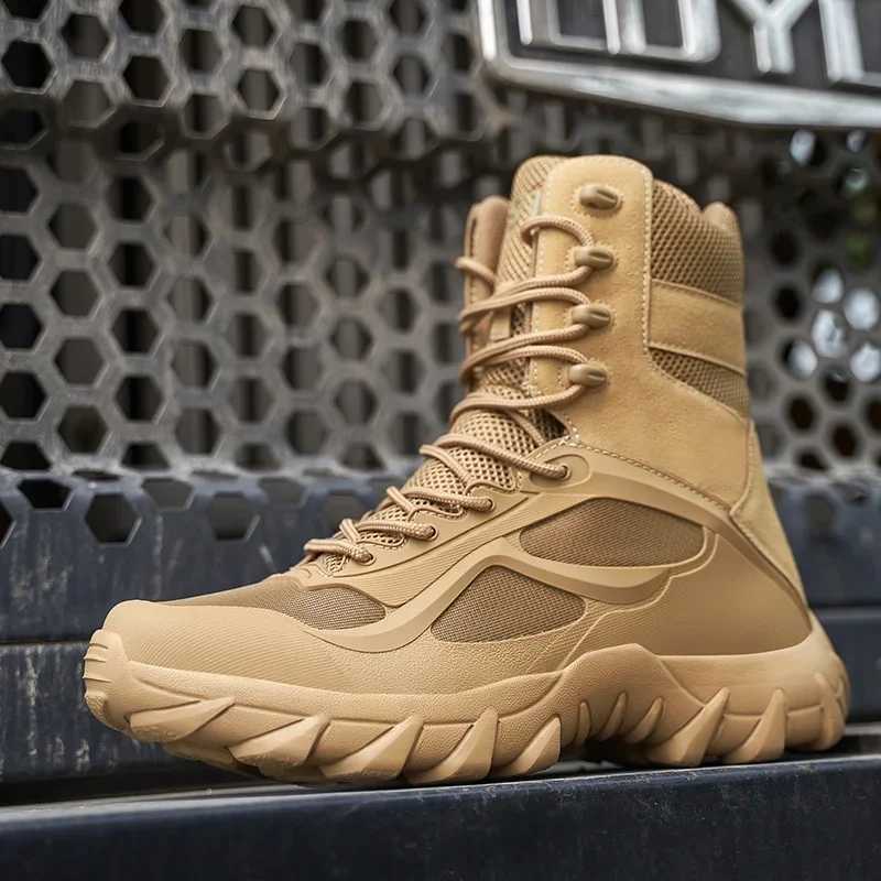 Men Tactical Boots Autumn Special Forces Field Man Boot Lightweight Outdoor NonSlip Men Shoes Zapatillas Hombre W251024