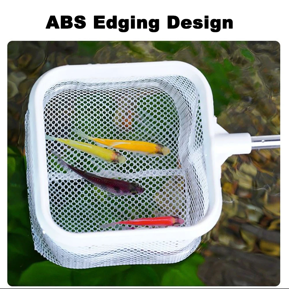 Fishing Landing Net Rustproof Corrosion Resistant Stainless Steel Fishing Net For Catchin Fish Shrimp Tank Aquarium Accessories 3D fish scoop net